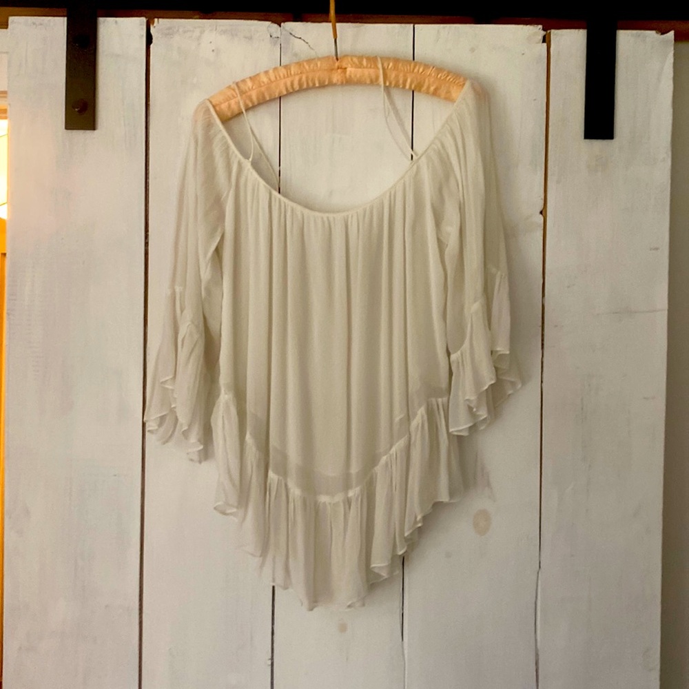 Sexy chiffon off the shoulder top